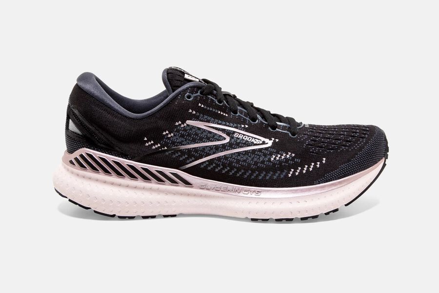 Brooks Israel Glycerin GTS 19 Road Running Shoes Womens - Black/Pink - PYO-761408